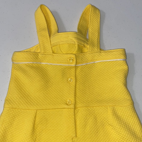 Janie And Jack Toddler Girl Quilted Yellow Short Romper Size 3 - Picture 5 of 7